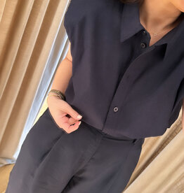 Gestuz Liza Linen Shirt Navy