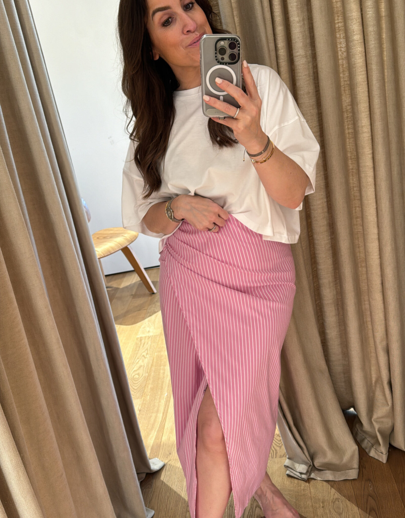 Les Soeurs Ervin Skirt Pink Striped