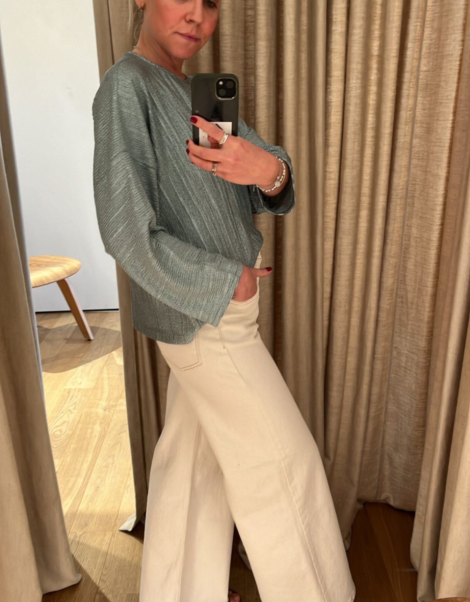 Re/Born Wide Three Jeans Raw Cotton