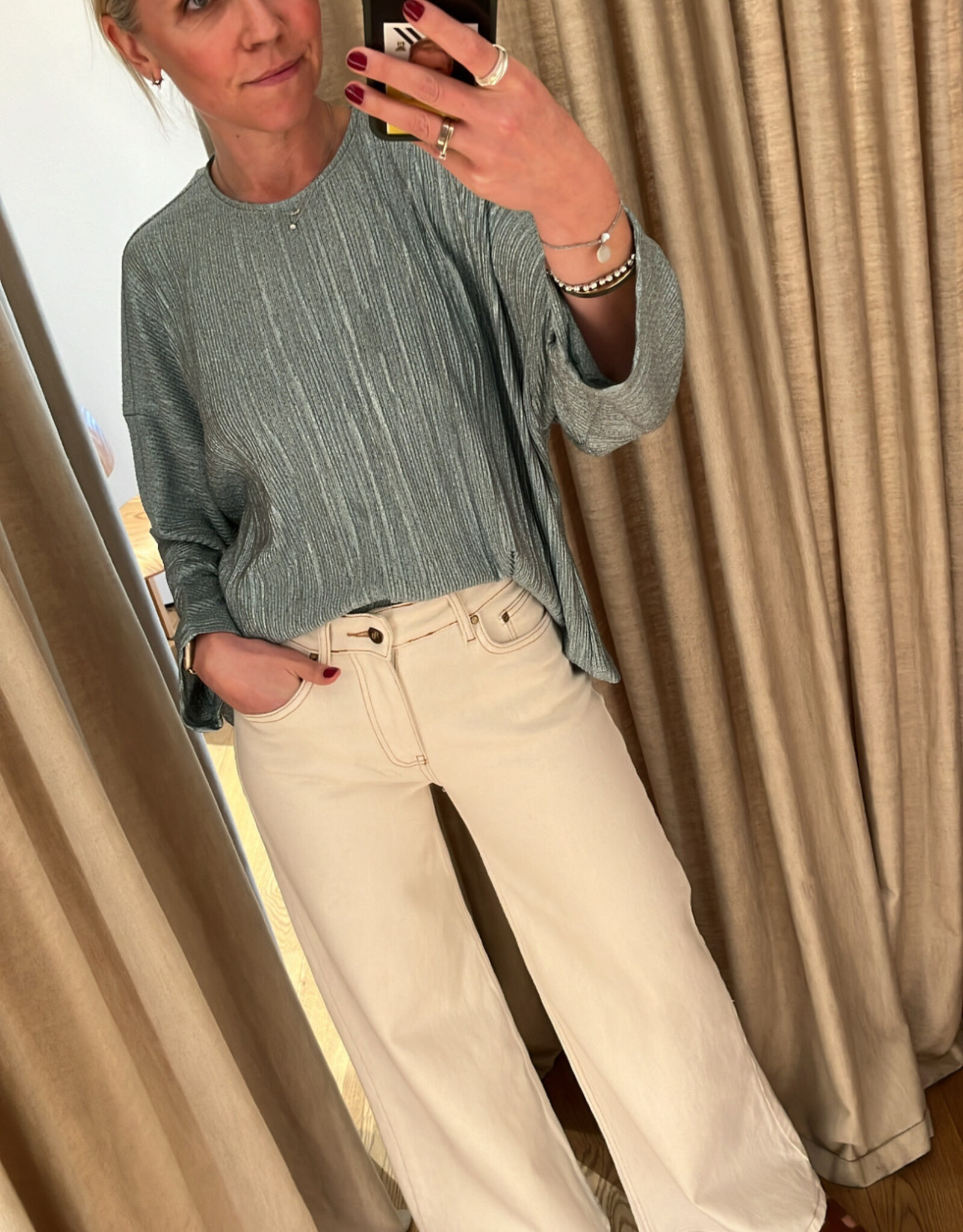 Re/Born Wide Three Jeans Raw Cotton