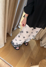 La Rouge Grace Pants White Black Print