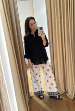 La Rouge Grace Pants White Black Print