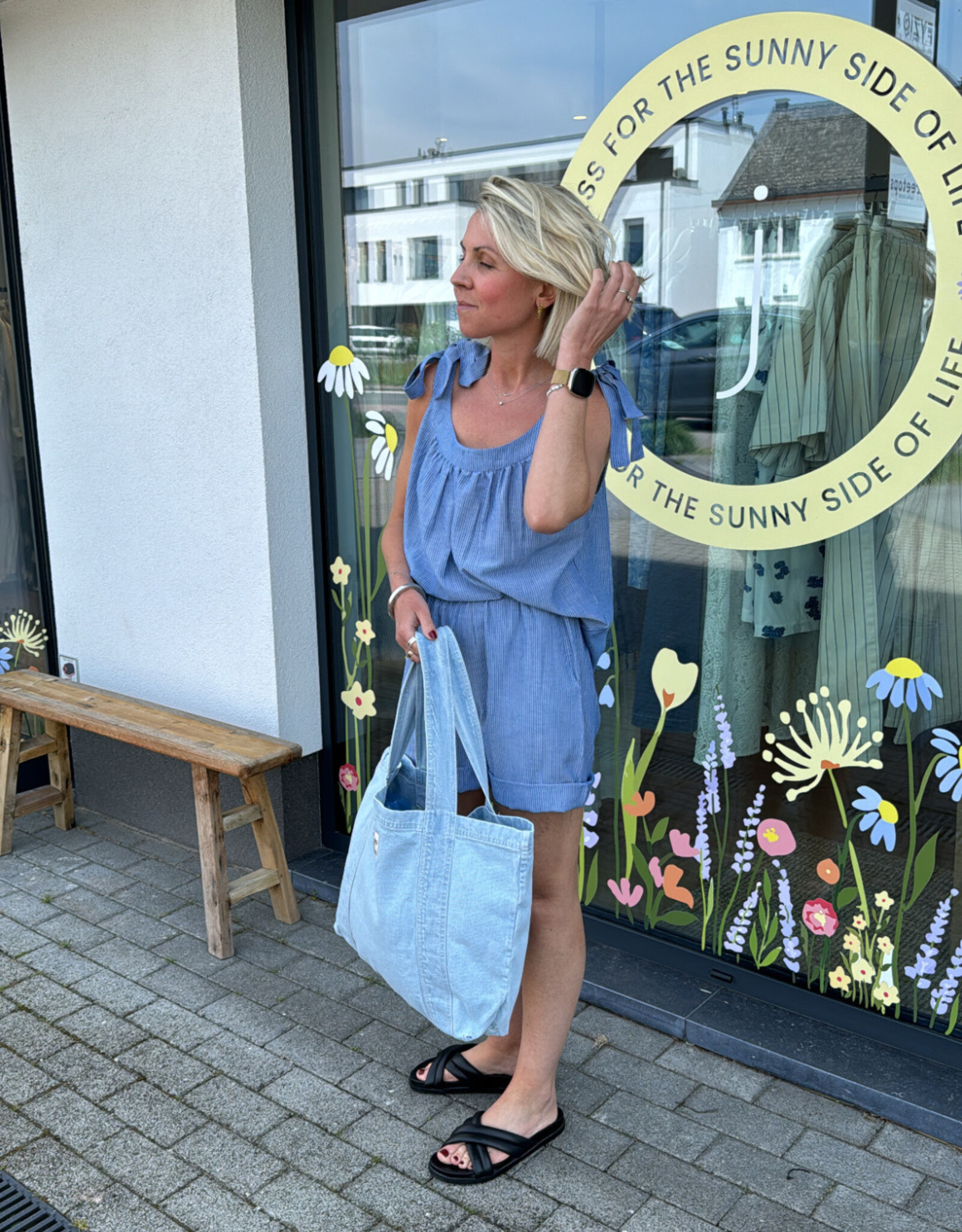 La Rouge Julia Top Blue Stripe