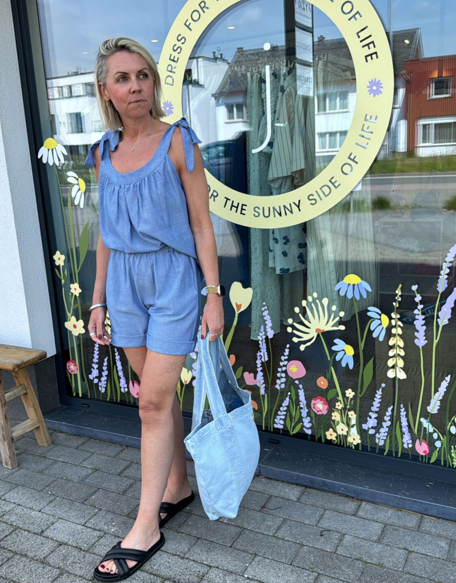 La Rouge Julia Top Blue Stripe