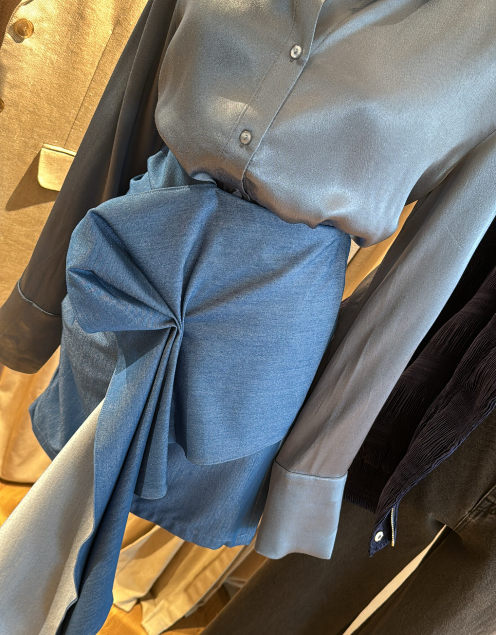 Iben Air Chambray Skirt Blue