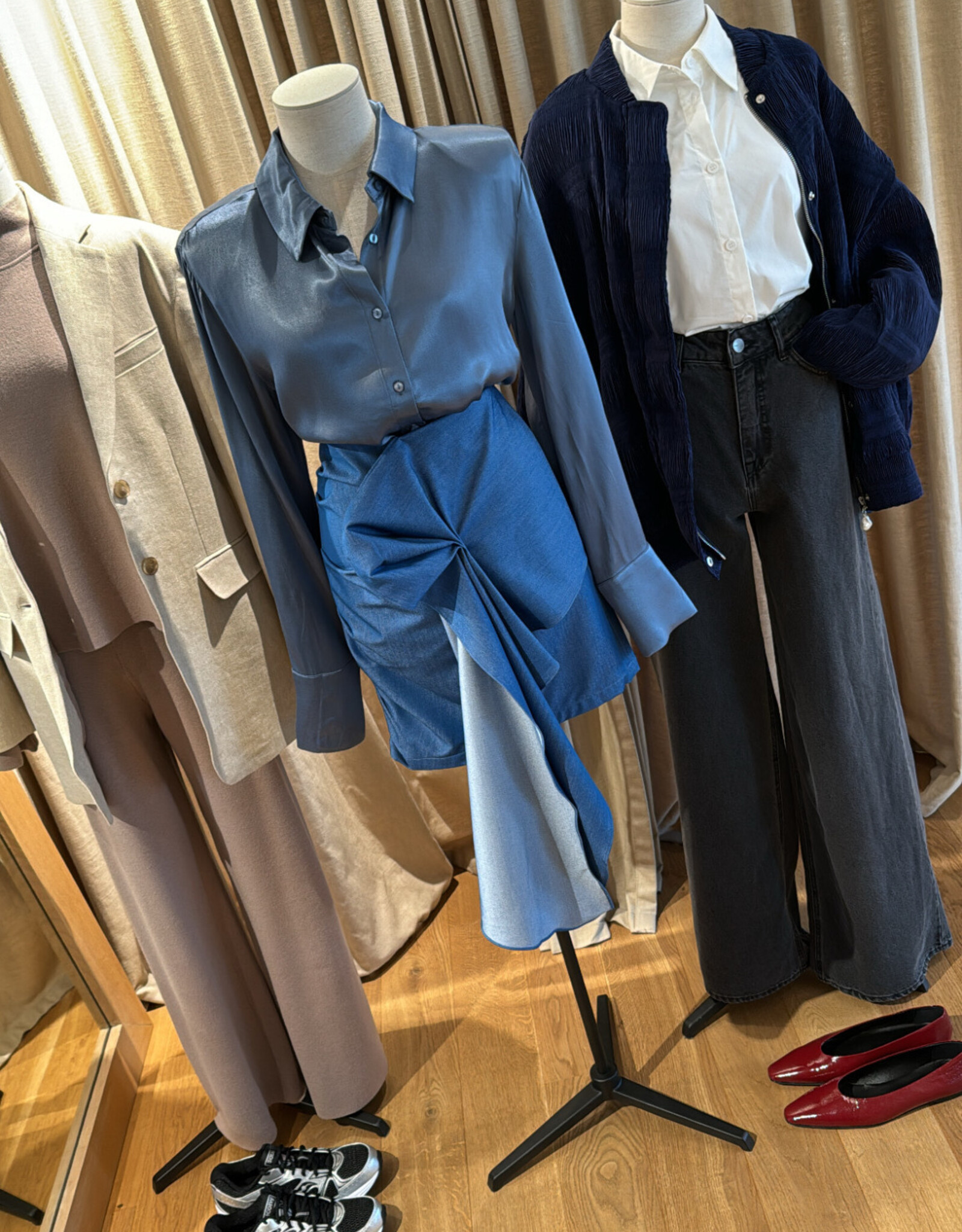 Iben Air Chambray Skirt Blue
