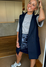 Iben Shine Skirt Velour Ashy Blue