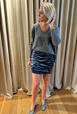 Iben Shine Skirt Velour Ashy Blue