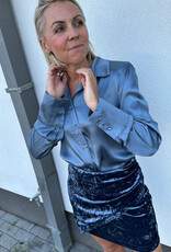 Iben Shine Skirt Velour Ashy Blue