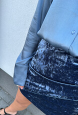 Iben Shine Skirt Velour Ashy Blue
