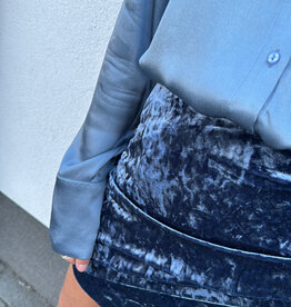Iben Shine Skirt Velour Ashy Blue