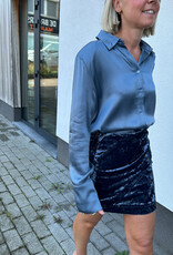 Iben Shine Skirt Velour Ashy Blue