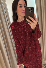Stine Goya Short Dress Sequins Jersey Red