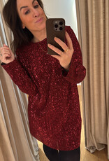Stine Goya Short Dress Sequins Jersey Red