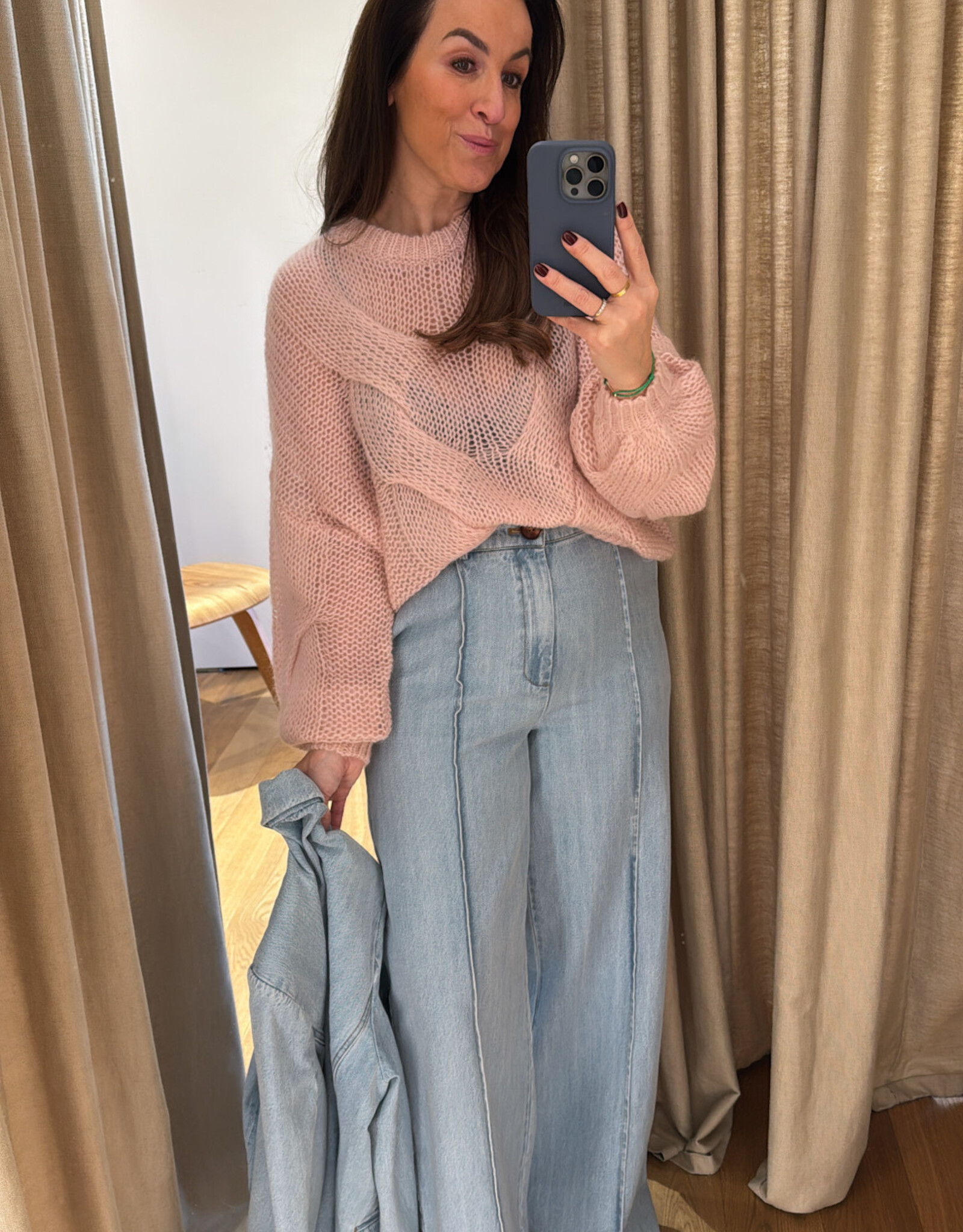 Gestuz Vella Wide Pants Light Blue Washed