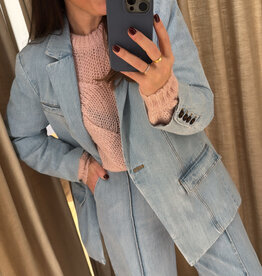 Gestuz Vella Blazer Light Blue Washed
