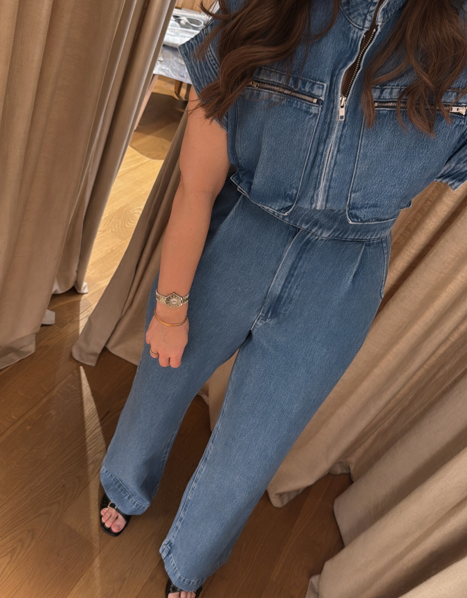Chptr S Prowess Jumpsuit Blue Denim