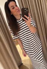 Âme Eva Dress Black Striped