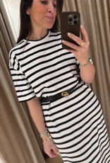 Âme Eva Dress Black Striped