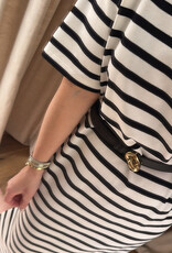 Âme Eva Dress Black Striped