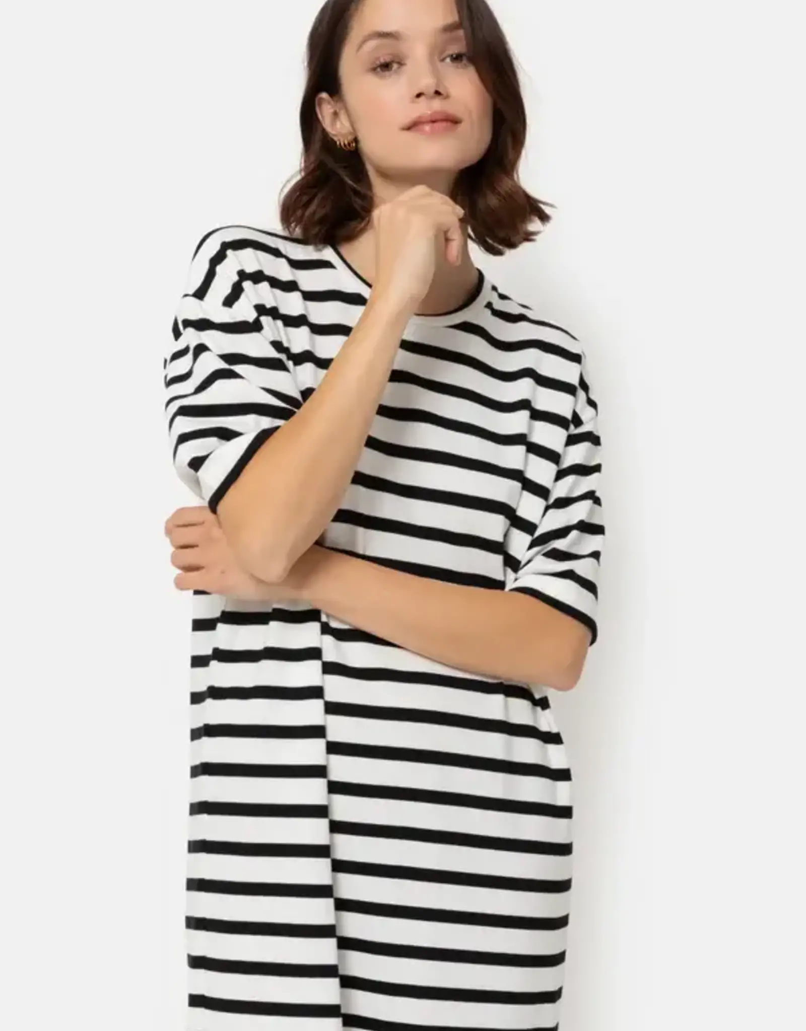 Âme Eva Dress Black Striped