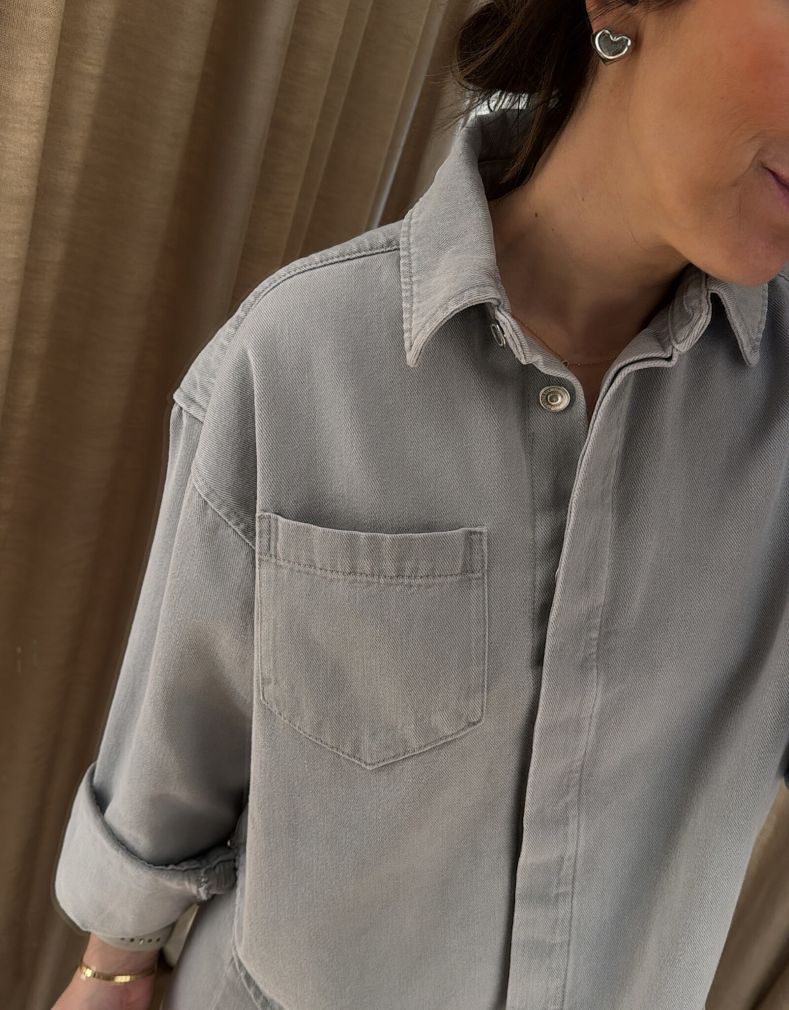 Second Female Denira Shirt Light Grey