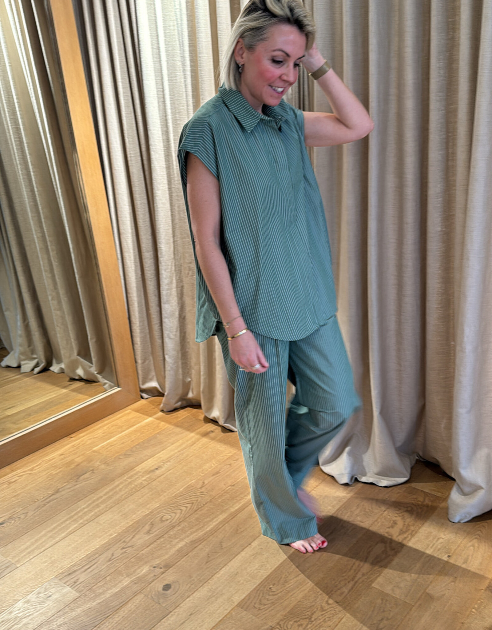 Liv The Label Alba Shirt Green White