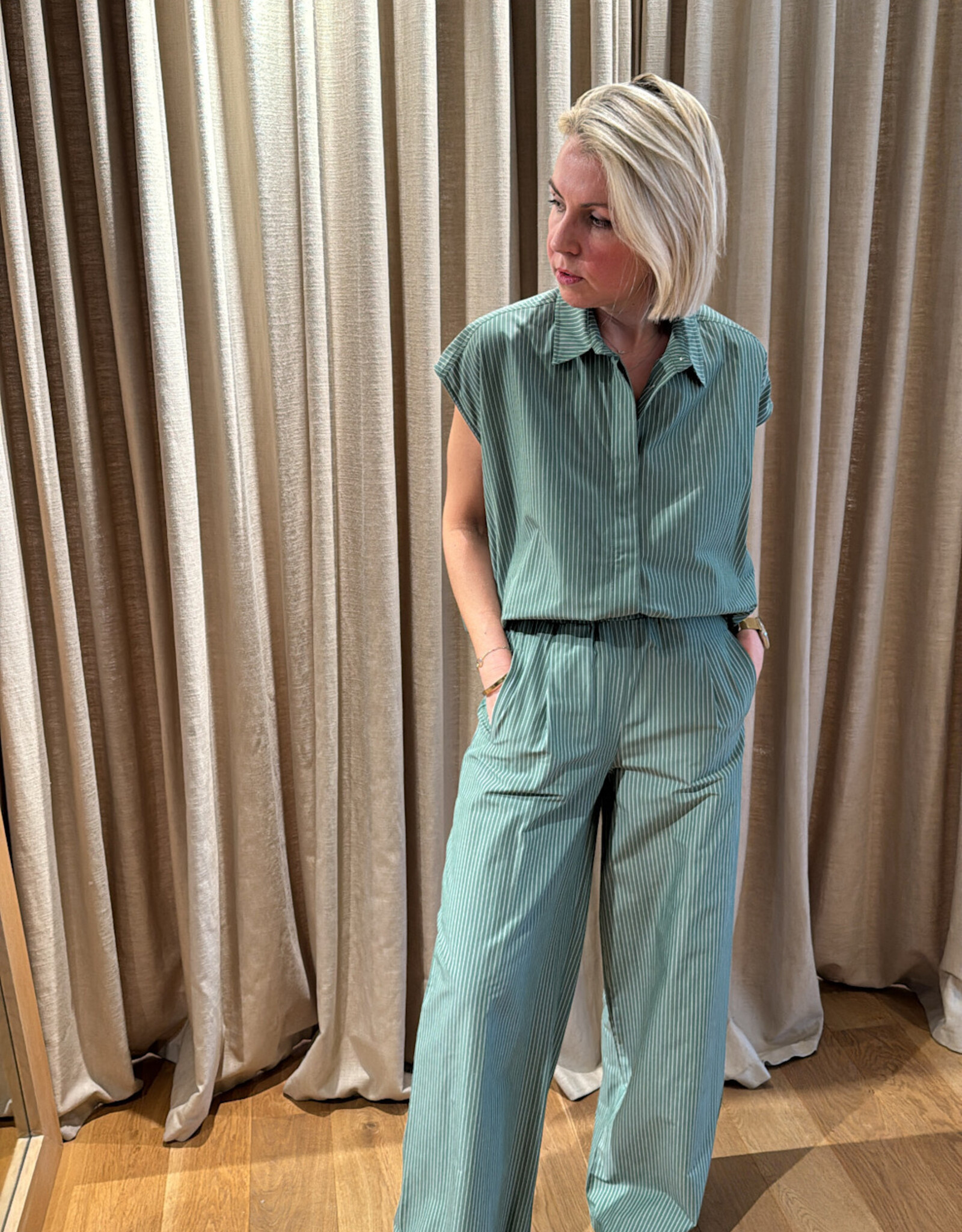 Liv The Label Alba Shirt Green White