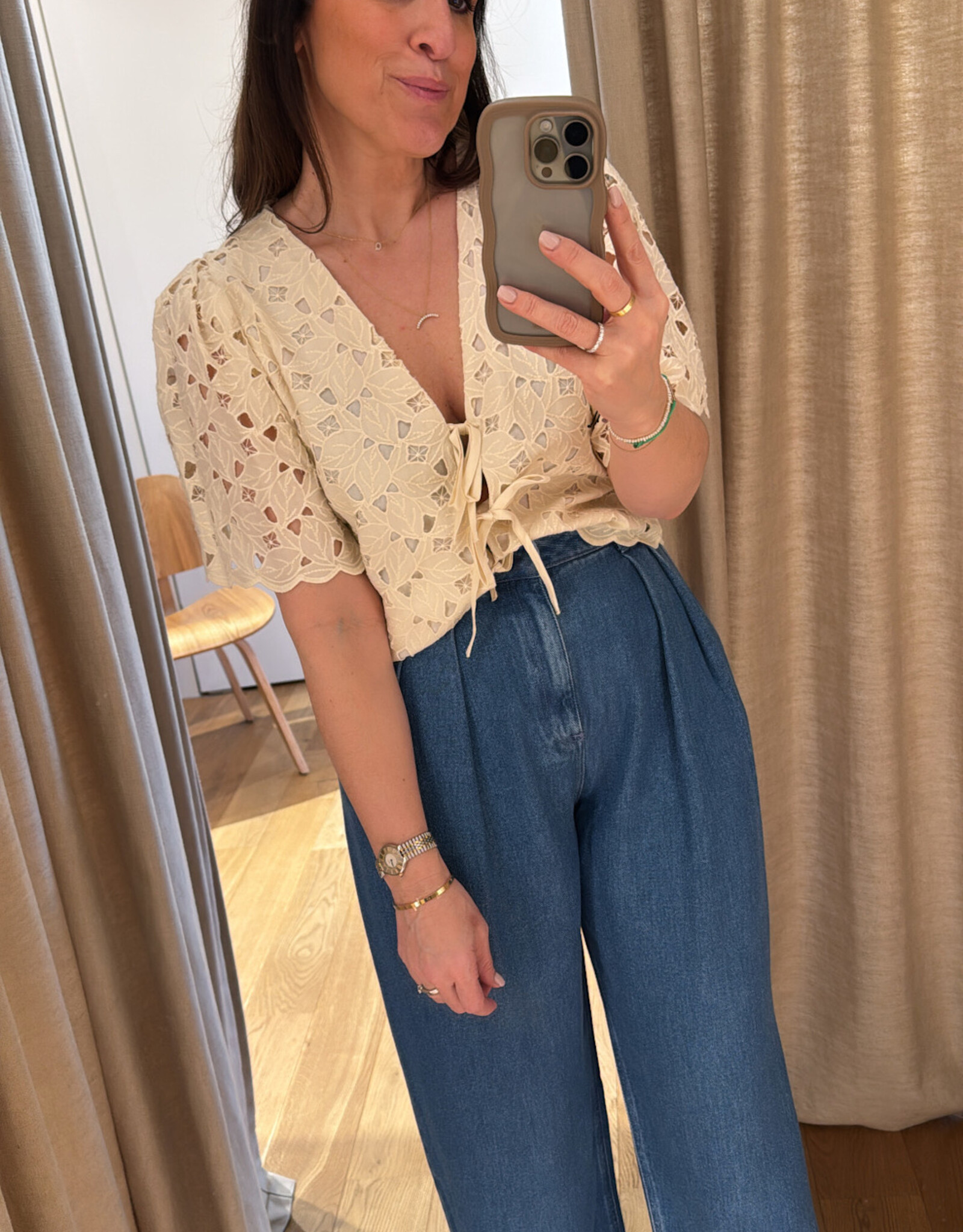The New Society Atenea Blouse Macadamia