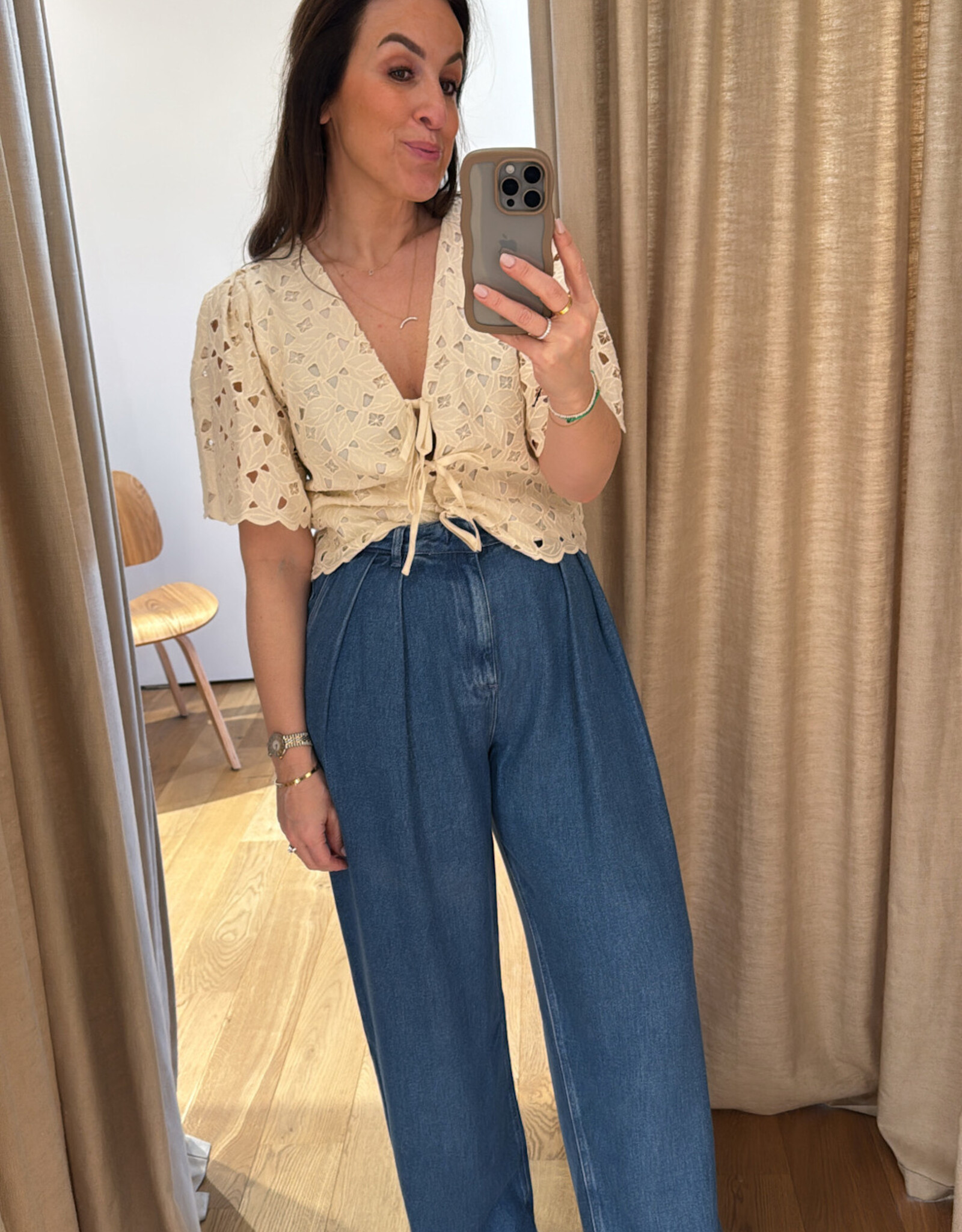 The New Society Atenea Blouse Macadamia
