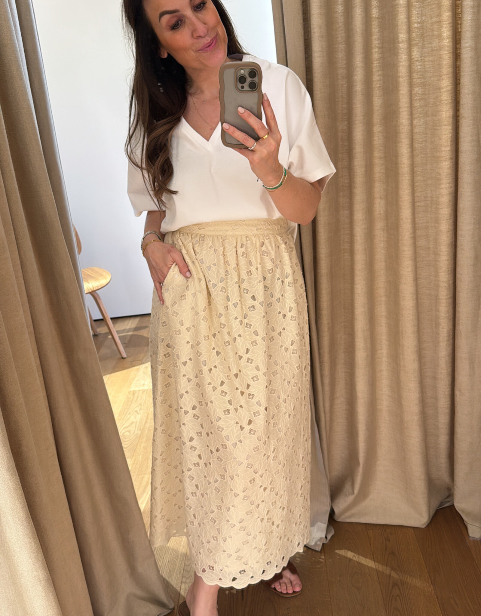 The New Society Atenea Skirt Macadamia