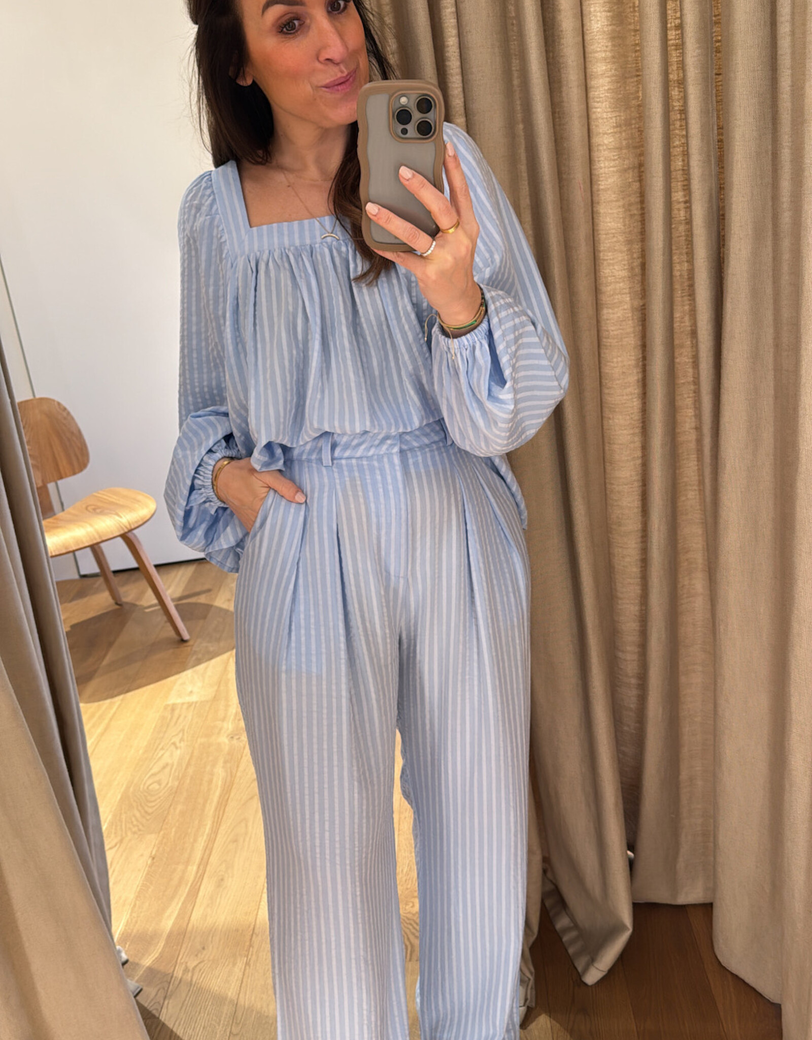 The New Society Symi Pants Powderblue