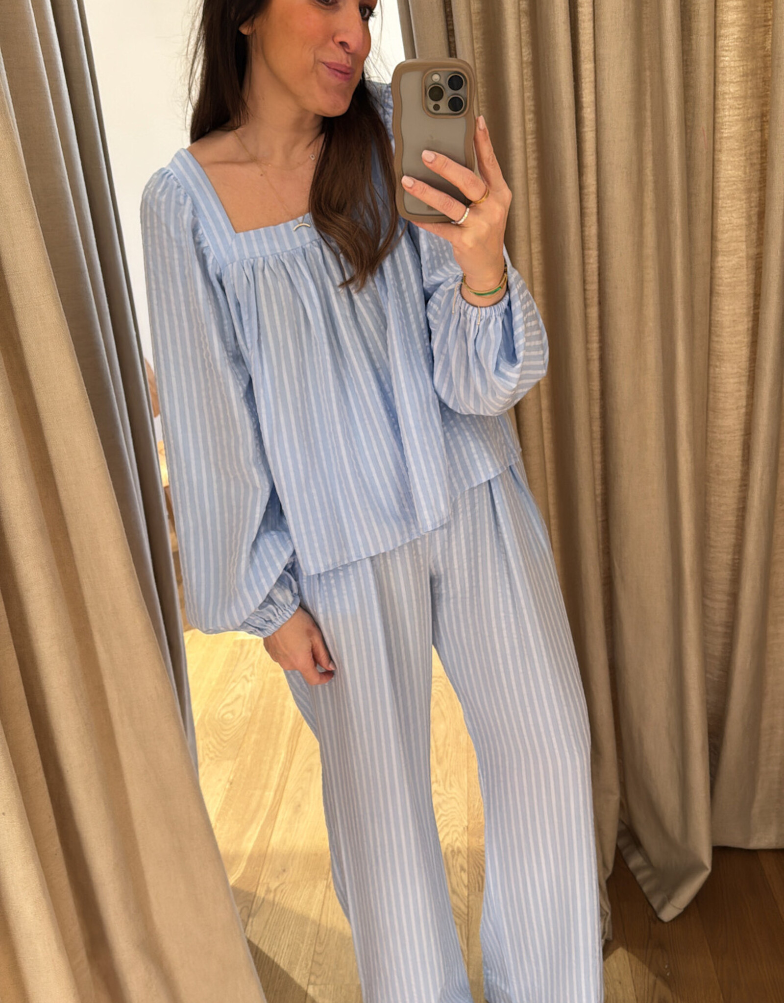 The New Society Symi Pants Powderblue