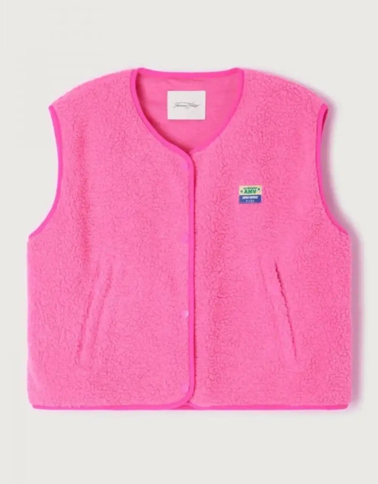 American Vintage Hoktown Sleeveless Teddy Pink Acid