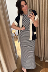 Collectors Club Diegotte Dress Ecru Navy