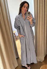 Collectors Club Donnie Dress Wide Blue Stripes