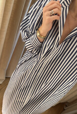 Collectors Club Donnie Dress Wide Blue Stripes