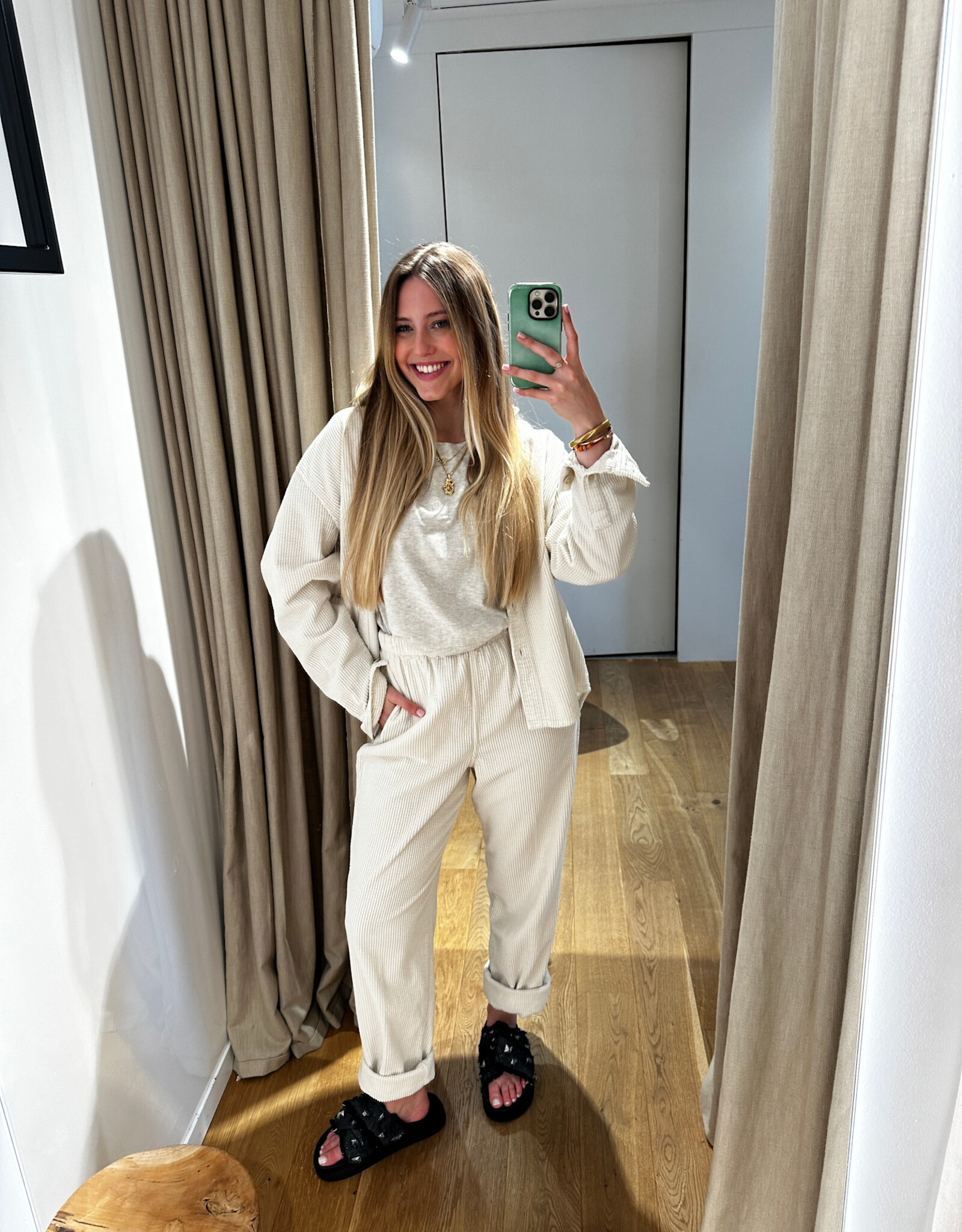American Vintage Padow Pantalon Ecru