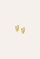 TamCode Berna Strass Earring Gold 16 mm per stuk