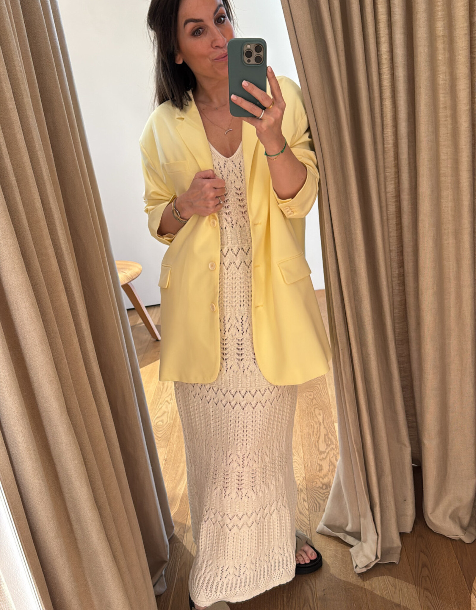 American Vintage Kabird Blazer Soft Yellow