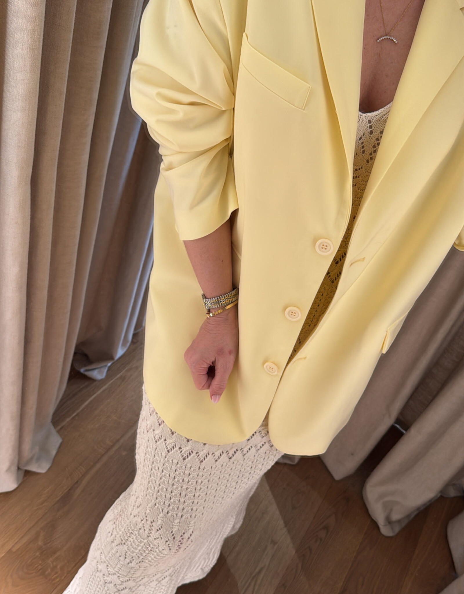 American Vintage Kabird Blazer Soft Yellow