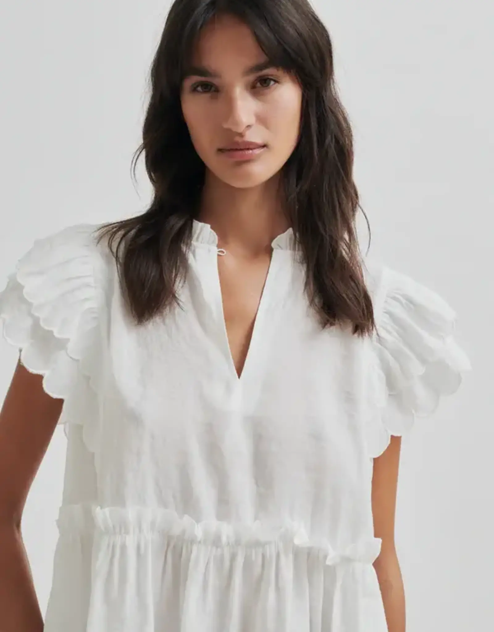 Second Female Terra Frill Top White
