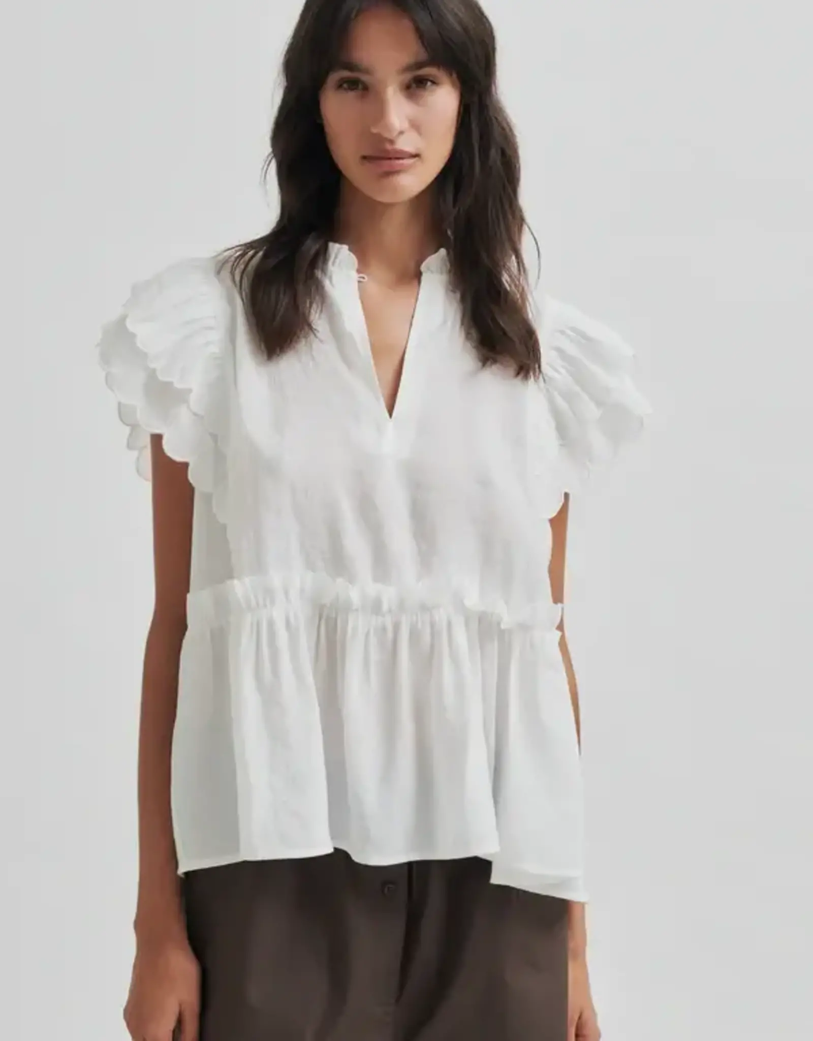 Second Female Terra Frill Top White