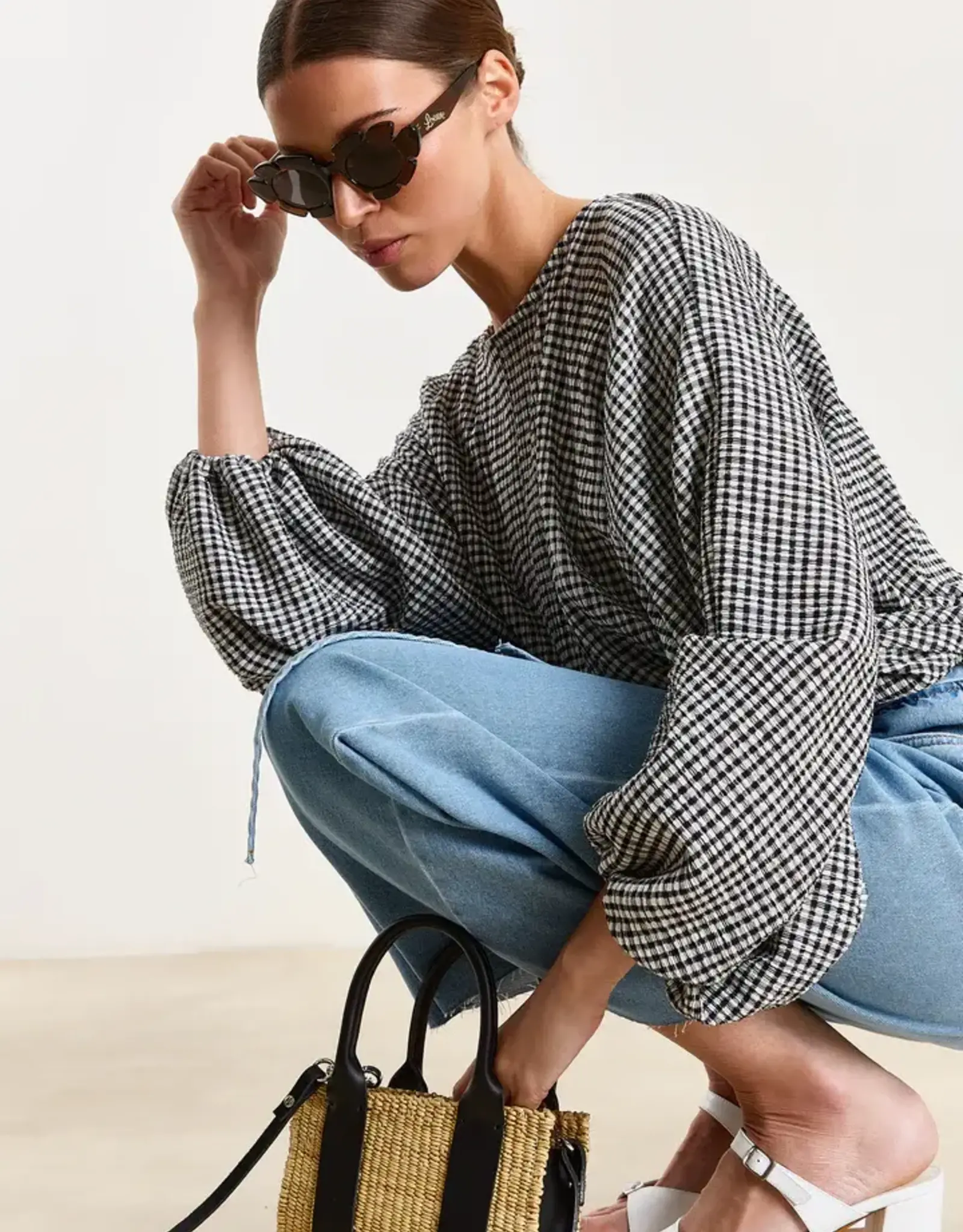 Studio Clique Cassie Blouse Black White