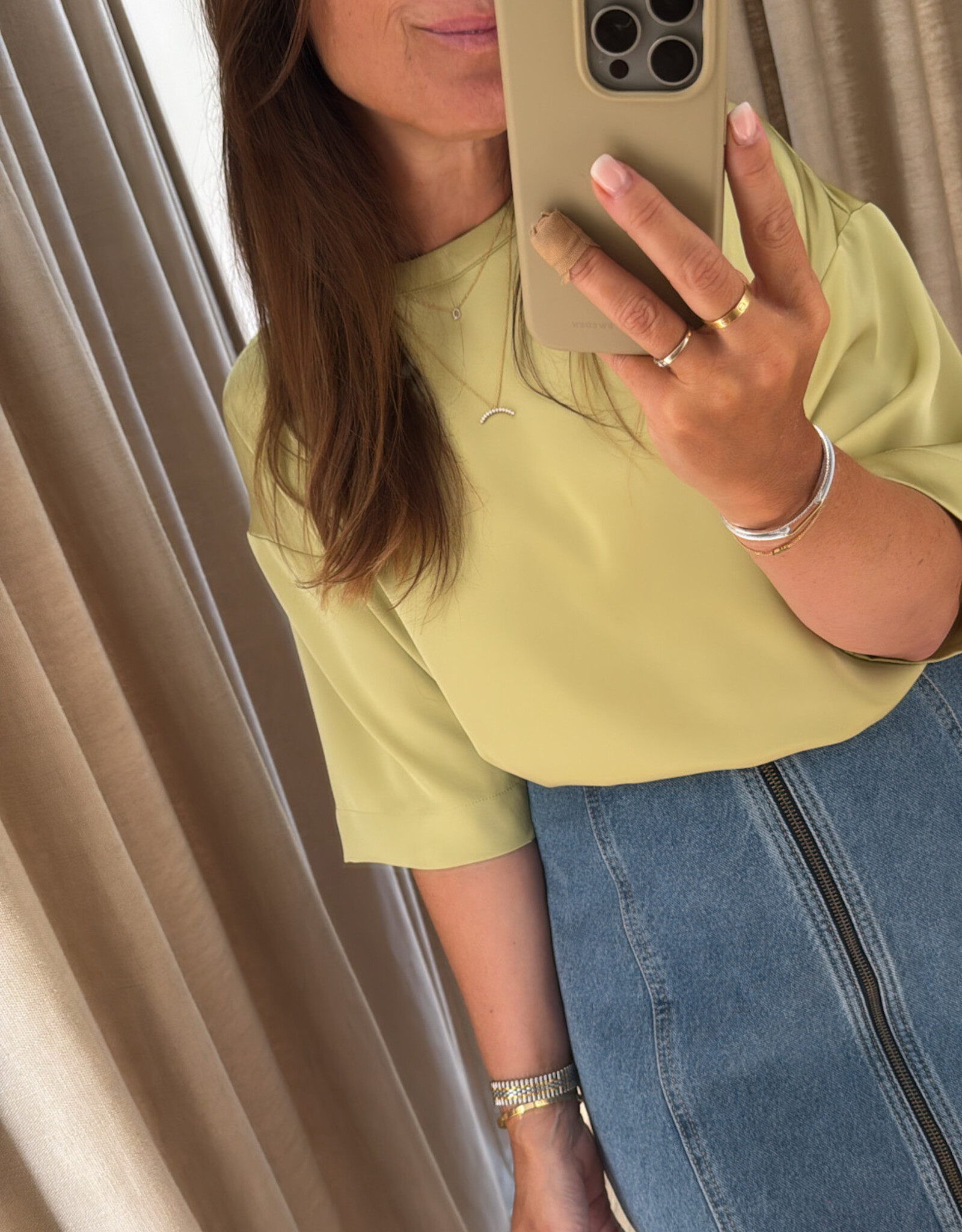 Edited Seetha Denim Skirt Mid Blue