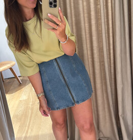 Edited Seetha Denim Skirt Mid Blue