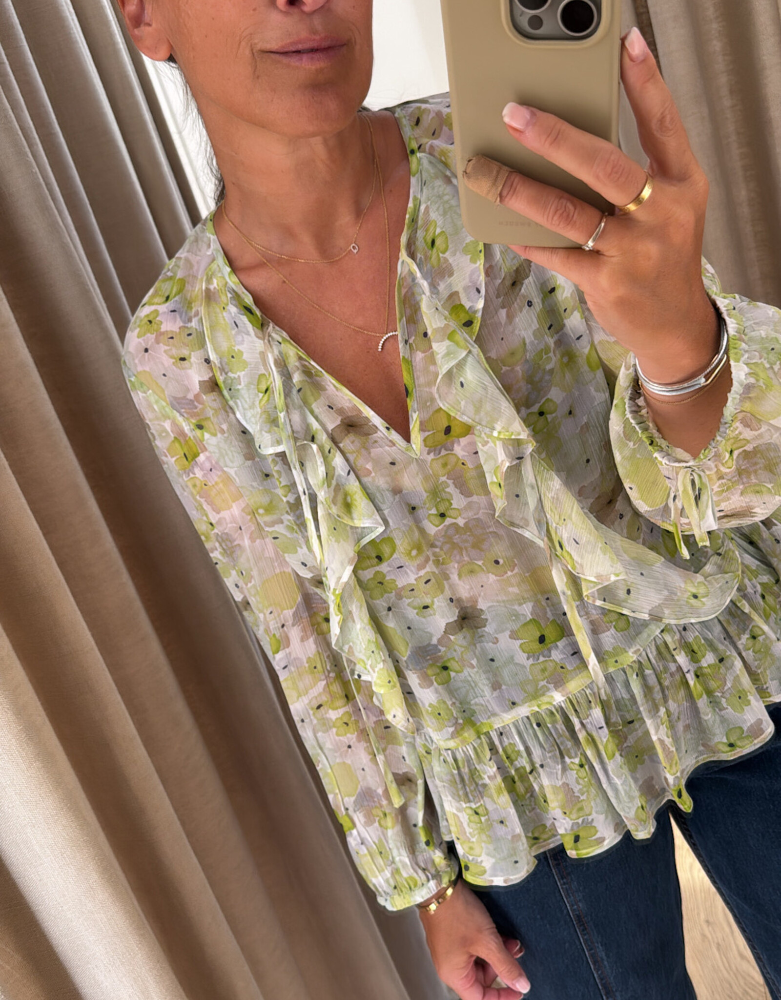 Baum und Pferdgarten Mikaela Blouse Sunny Lime Flower