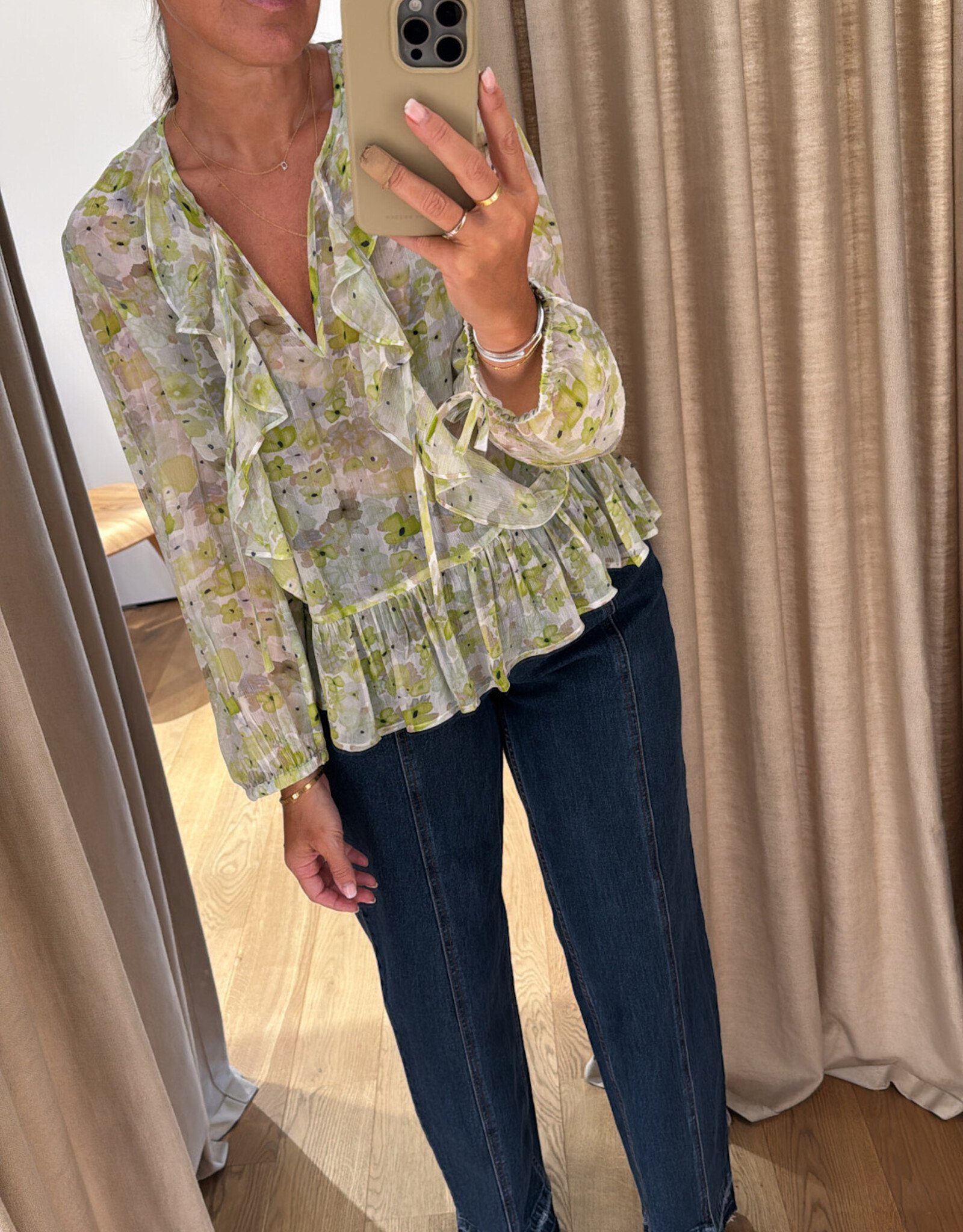 Baum und Pferdgarten Mikaela Blouse Sunny Lime Flower