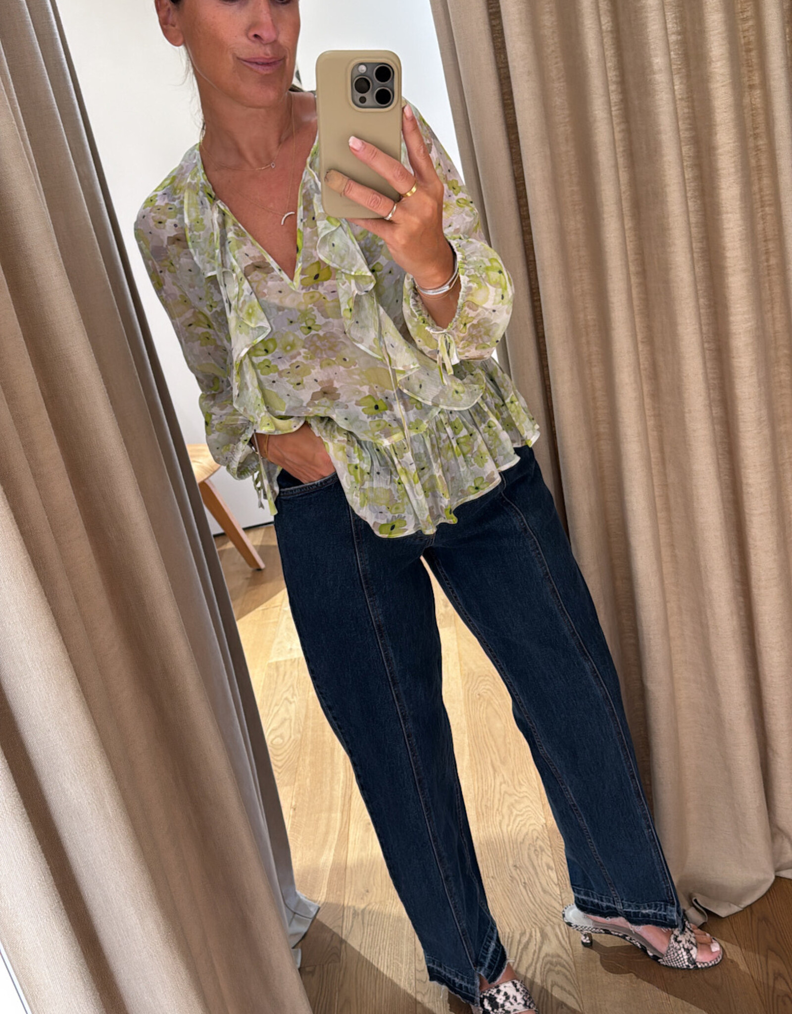 Baum und Pferdgarten Mikaela Blouse Sunny Lime Flower