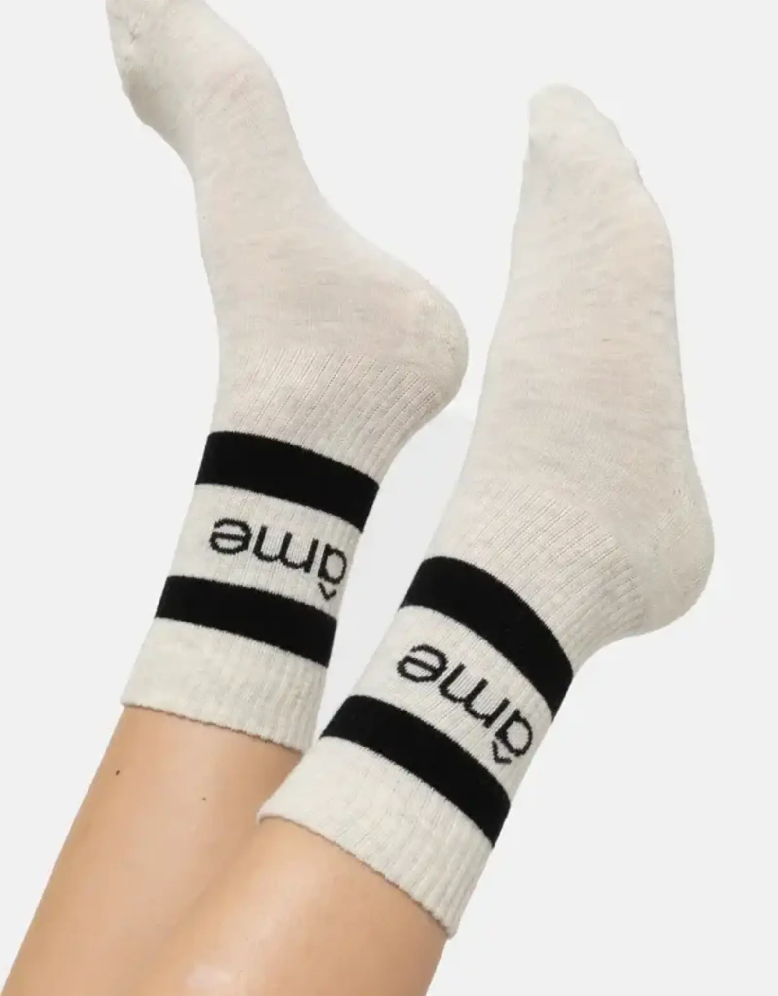 Âme Diego Socks Beige Black
